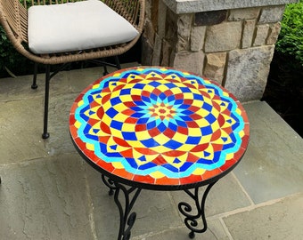 CUSTOMIZABLE Mosaic Table - Crafts Mosaic Table - Mosaic Table Art - Mid Century Mosaic Table - Handmade Coffee Table For Outdoor & Indoor