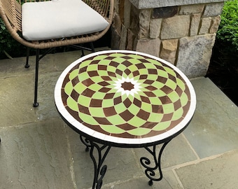 Handmade Accent Table - Mosaic Table for indoors & Outdoors