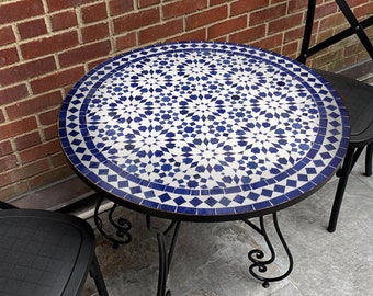 Solid Mosaic Table - Crafts Mosaic Table - Mosaic Table Art - Mid Century Mosaic Table - Outdoor Handmade Coffee Table