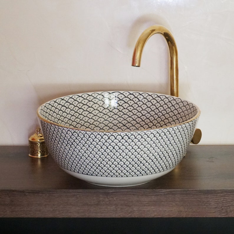 Mid Century Modern Bathroom Sink Ceramic Washbasin Genuine - Etsy