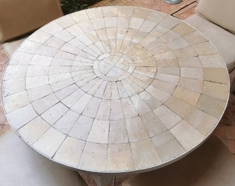 CUSTOM Order - Interior tables Top Table Only 48" - Color #3 Blanc Cassé