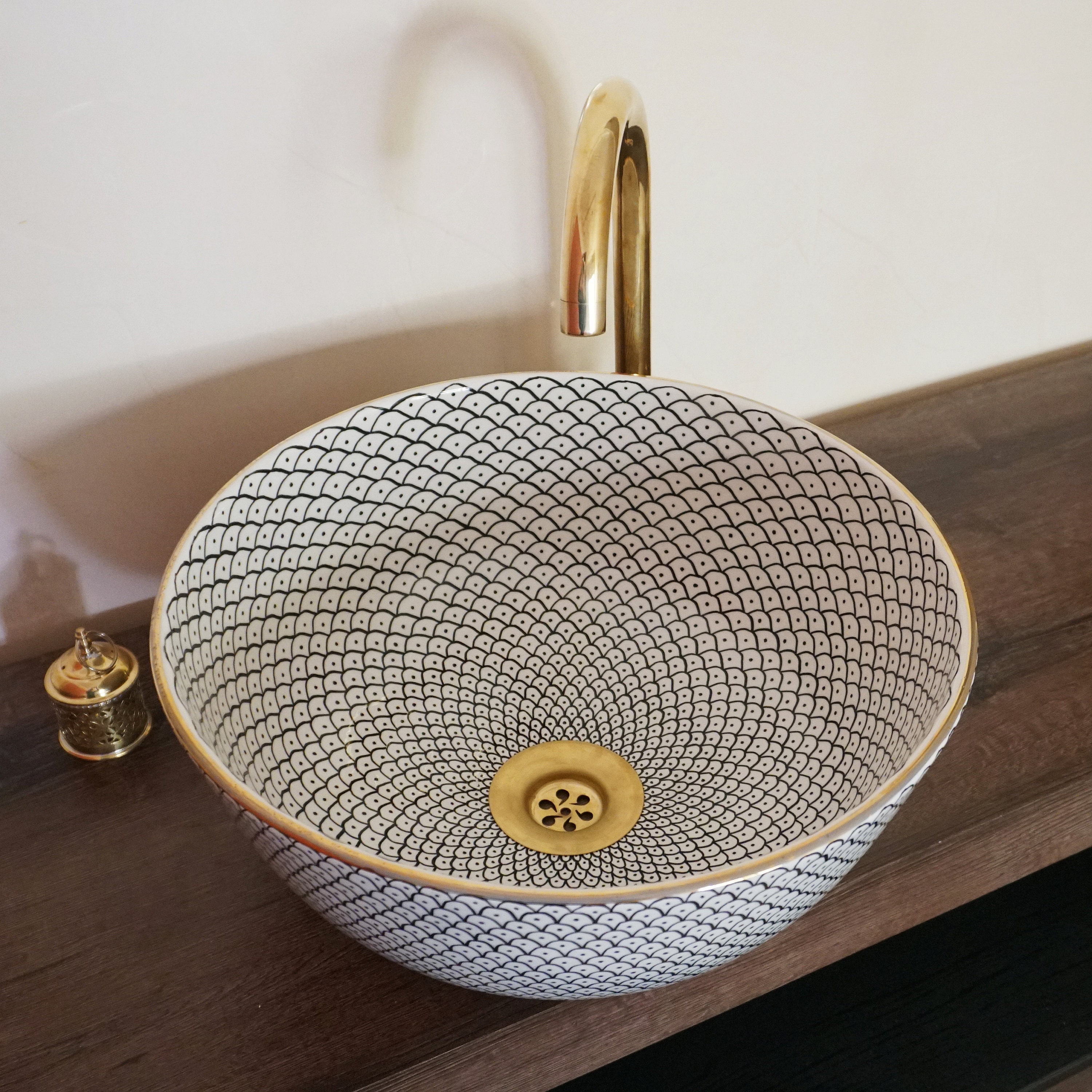 Mid Century Modern Bathroom Sink Ceramic Washbasin Genuine - Etsy