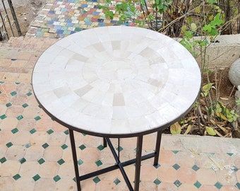 Custom Made Rectangular Zellige Mosaic Table