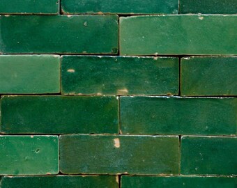 6x2 Emerald Green Brick Tiles - 25 Tile BEJMATS