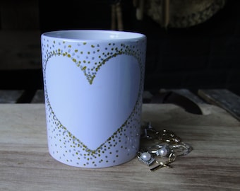 Handbeschwerliche Tasse, Herztasse, Keramiktasse, Kaffeetasse, Teebecher,