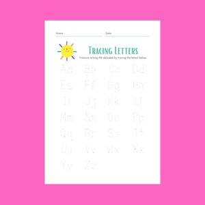 tracing letters numbers worksheethandwriting worksheet