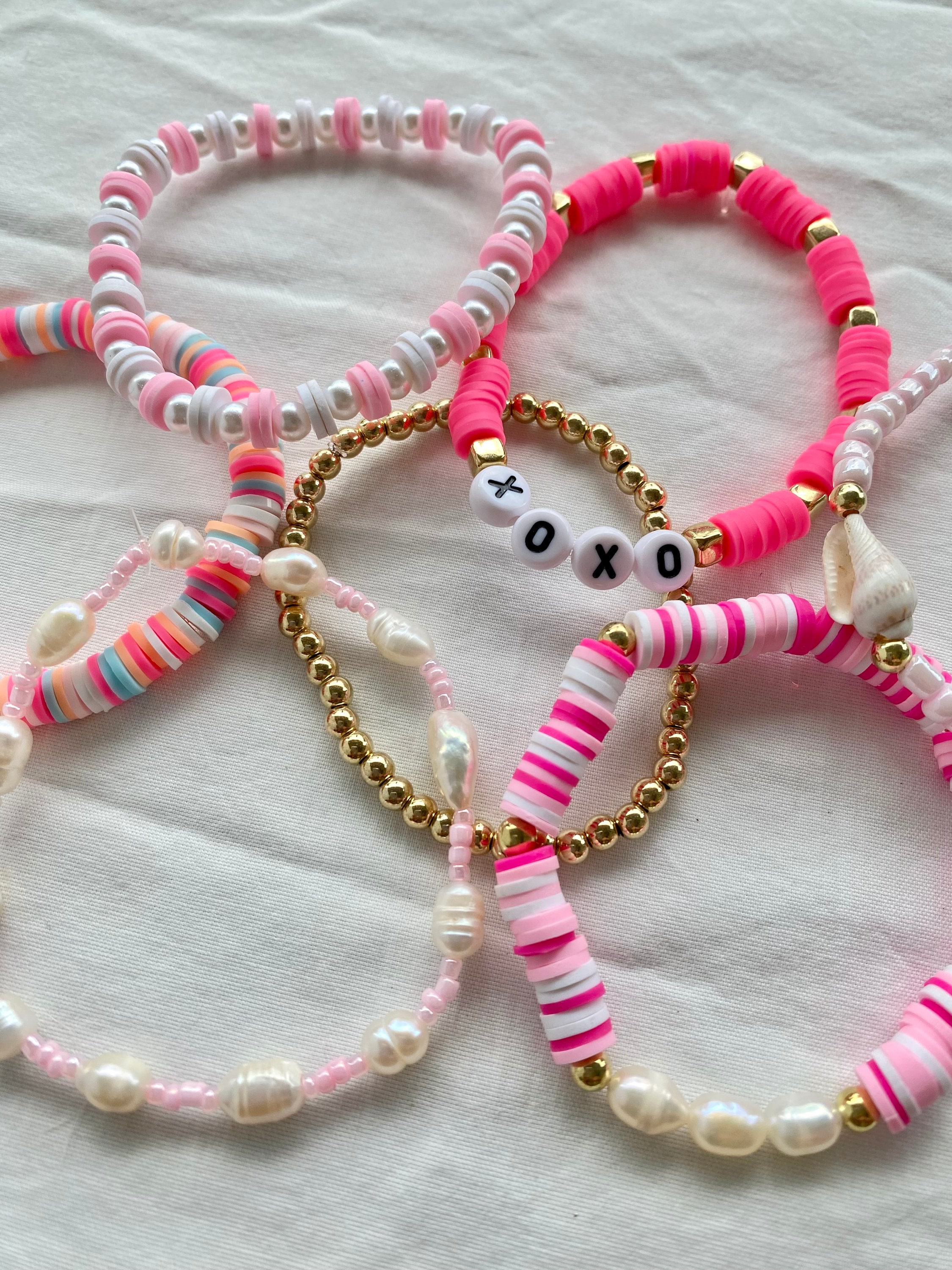 Set 18 Braccialetti Heishi Per Donna, Con Perline Colorate E Occhio Di Malocchio, Elastici, Stile Surfer E Preppy