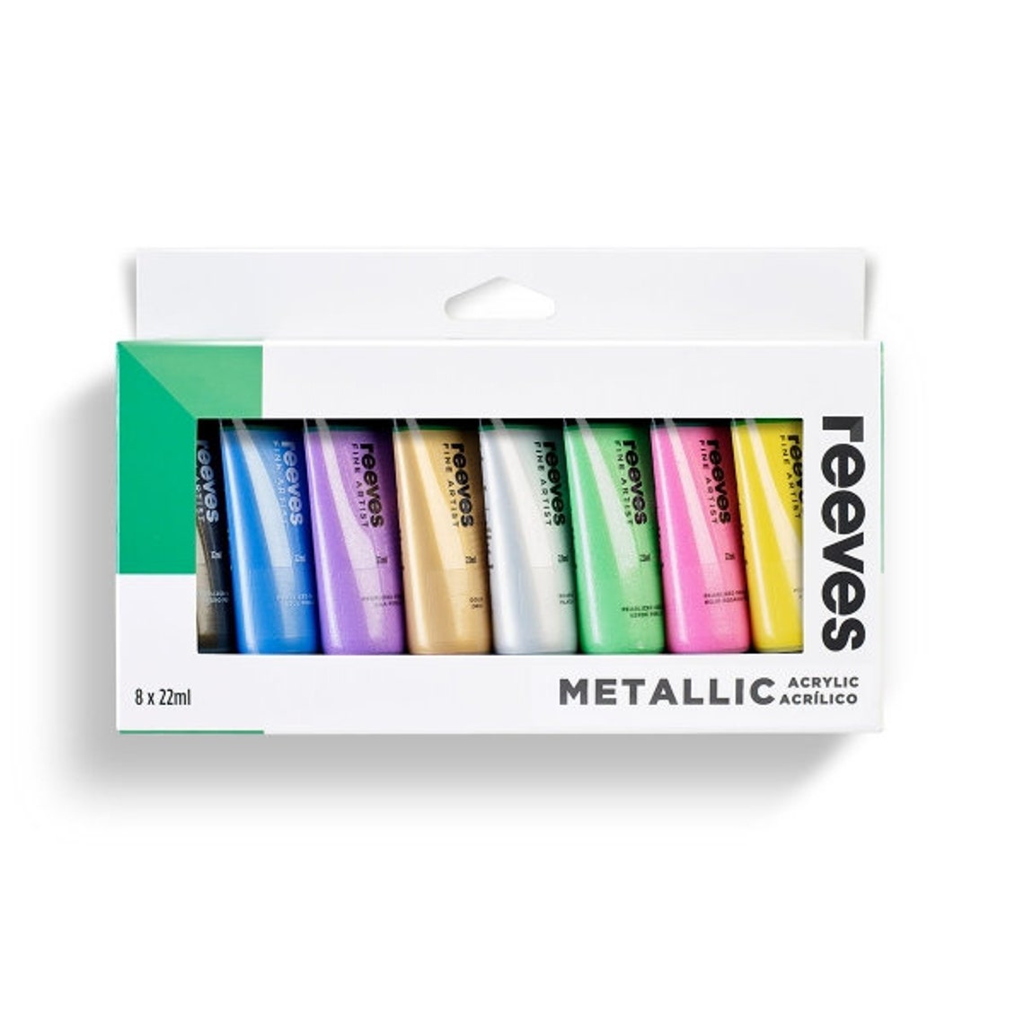 Reeves Acrylic Paint Set Metallic Colours 8 x 22ml Etsy
