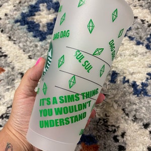 Personalized sims cold tumbler