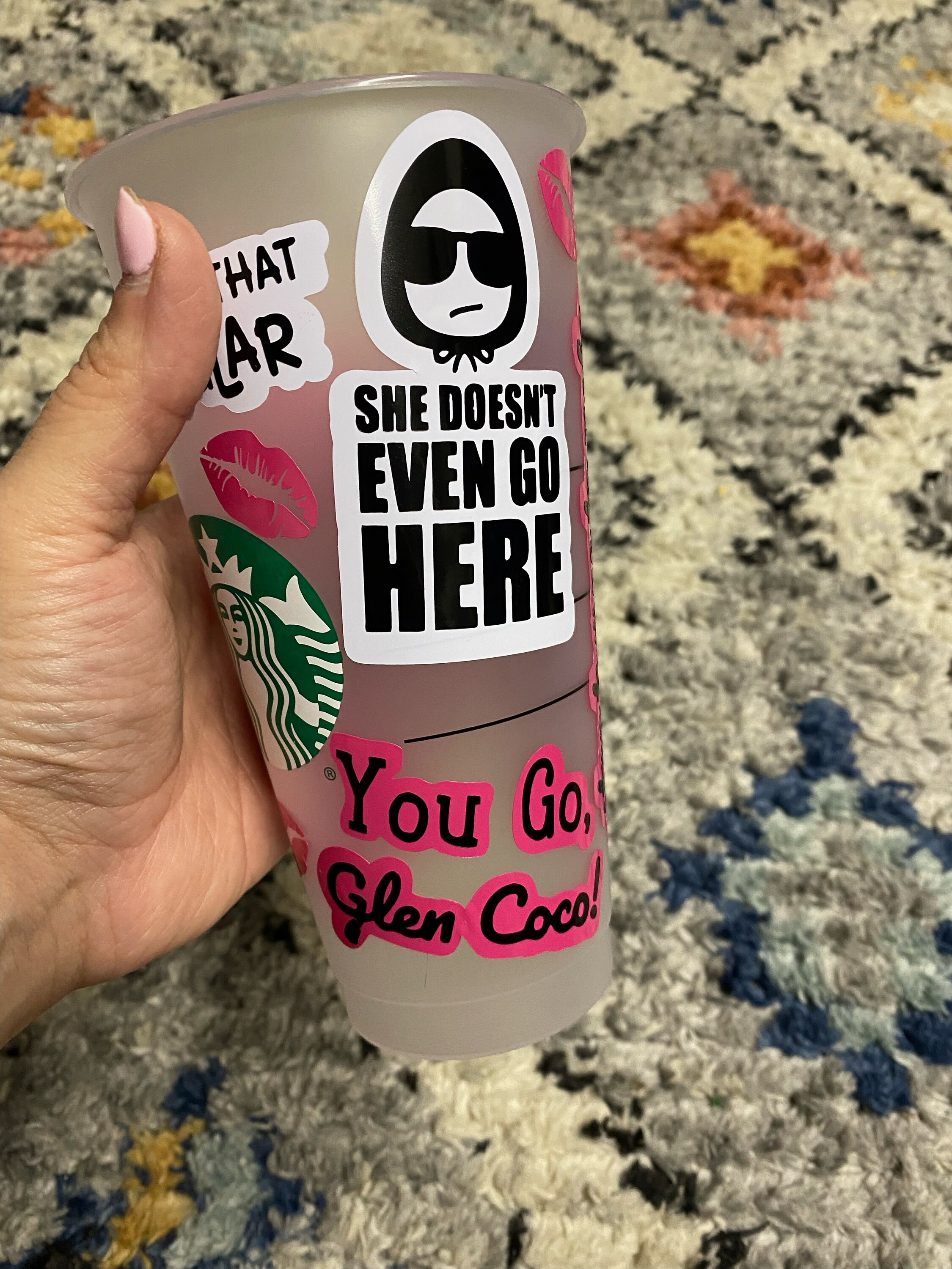 Mean Girls Starbucks Cold Cup with Lid and Straw, Chic Flick Tumbler  Birthday Gift for Best Friend That Loves Mean Girls, Iced Coffee Cup