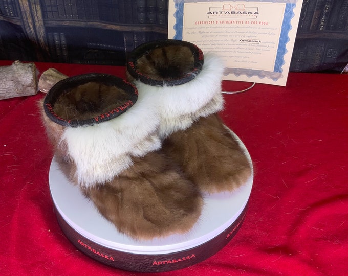 Size 7 US slippers for WOMEN in recycled fur Les Rosa