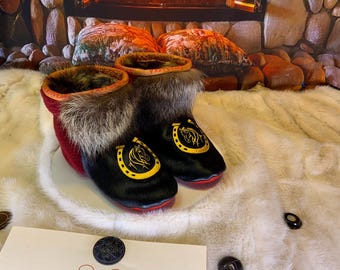 Les Johanne 8 WOMEN'S recycled fur indoor moccasin