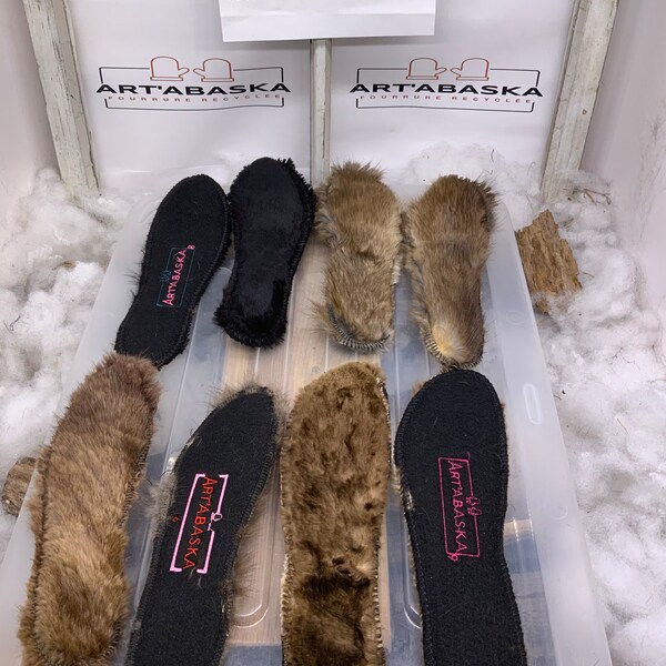 Felt and recycled fur soles. Sizes 5 to 12 women.