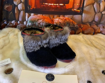 Les Cécile 7 WOMEN'S recycled fur indoor moccasin