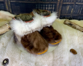 Les Lucienne 8 WOMEN'S recycled fur indoor moccasin