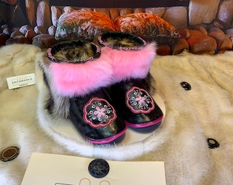 Les Aline 8 WOMEN'S recycled fur indoor moccasin