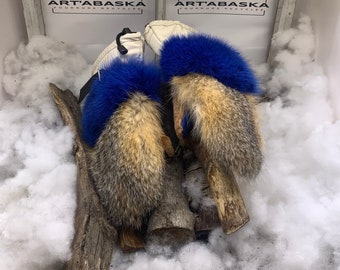 Les Marcelle Small-Petit Recycled Fur and Leather Mittens