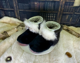 Les Georgette 7 WOMEN'S recycled fur indoor moccasin