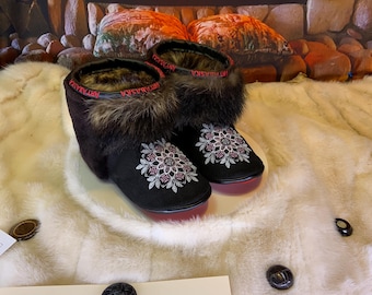 Les Odette 9 WOMEN'S recycled fur indoor moccasin