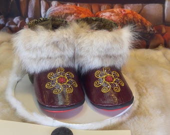 Les Anita 9 WOMEN'S recycled fur indoor moccasin