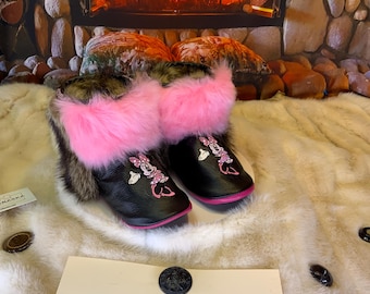 Les Claudine 9 Women's Minnie Edition recycled fur indoor moccasin