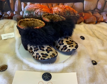 Les Monique 10 WOMEN'S recycled fur indoor moccasin