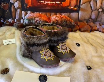 Les Gisèle 10 WOMEN'S recycled fur indoor moccasin