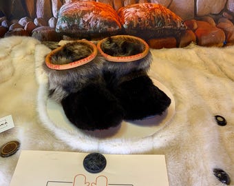 Les Nicole 5 WOMEN'S recycled fur indoor moccasin