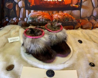 Les Yvette 5 WOMEN'S recycled fur indoor moccasin