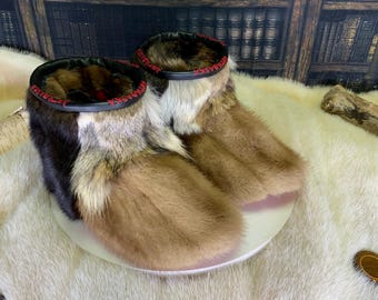 Les Pauline 7 WOMEN'S recycled fur indoor moccasin