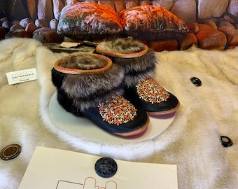 Les Gaétane 6 WOMEN'S recycled fur indoor moccasin