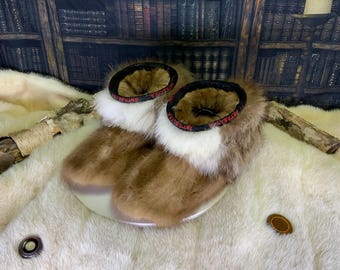 Les Viviane 10 WOMEN'S recycled fur indoor moccasin