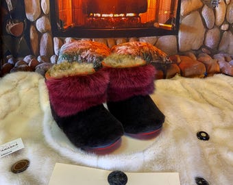 Les Carmelle 7 WOMEN'S recycled fur indoor moccasin