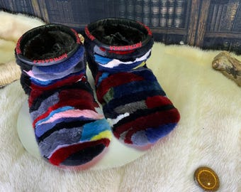 Les Suzanne 7 WOMEN'S recycled fur indoor moccasin