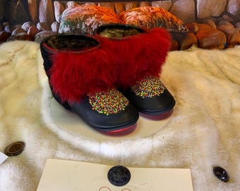 Les Pauline 9 Women's Recycled Fur Indoor Moccasin