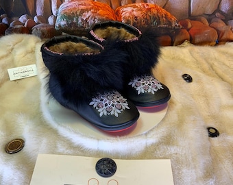 Les Odette 10 WOMEN'S recycled fur indoor moccasin