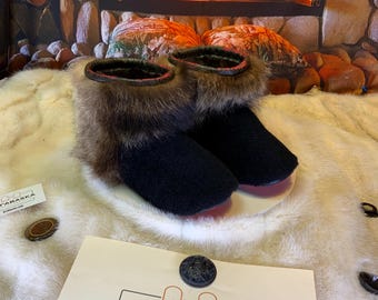 Les Claudette 8 WOMEN'S recycled fur indoor moccasin