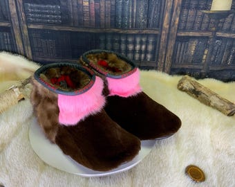 Dorilda 10 WOMEN'S recycled fur indoor moccasin