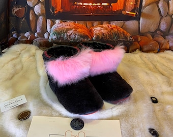 Les Bibiane 8 WOMEN'S recycled fur indoor moccasin