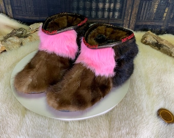 Les Albertine 5 WOMEN'S recycled fur indoor moccasin