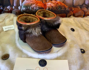 Les Olivette 10 Women's Recycled Fur Indoor Moccasin