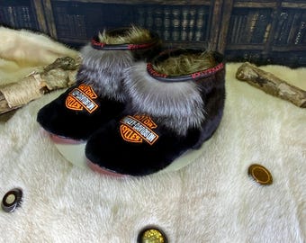 Les Évelyne 7 WOMEN'S recycled fur indoor moccasin