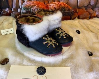 Les Lisandre 10 Women's Recycled Fur Indoor Moccasin