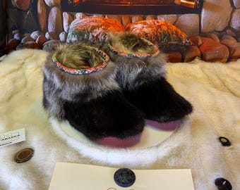 Les Carmelle 10 Men's Recycled Fur Indoor Moccasin