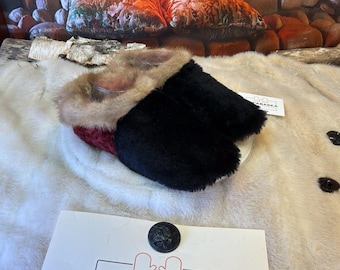 Women's size 9 Virginia slippers – Italian sherling & recycled leather, unique handmade piece from Quebec