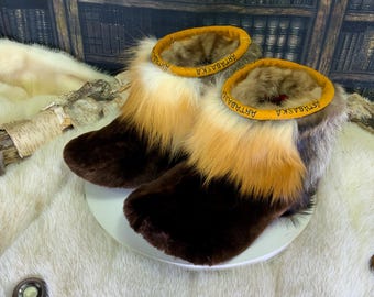 Les Germaine 10 WOMEN'S recycled fur indoor moccasin