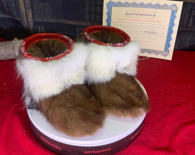 Size 7 US slippers for WOMEN in recycled fur Les Rosa