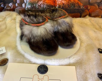 Les Marjolaine 5 WOMEN'S recycled fur indoor moccasin