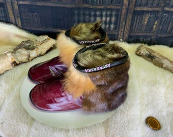 Les Berthe 8 WOMEN'S recycled fur indoor moccasin