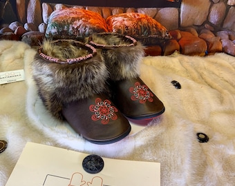 Les Véronique 9 WOMEN'S recycled fur indoor moccasin